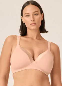Naturana BH mit Satinblende am Dekolleté