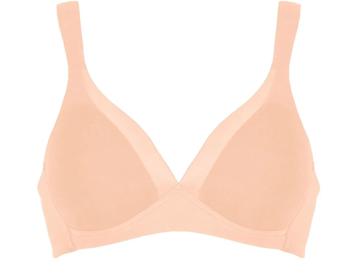 Naturana BH mit Satinblende am Dekolleté