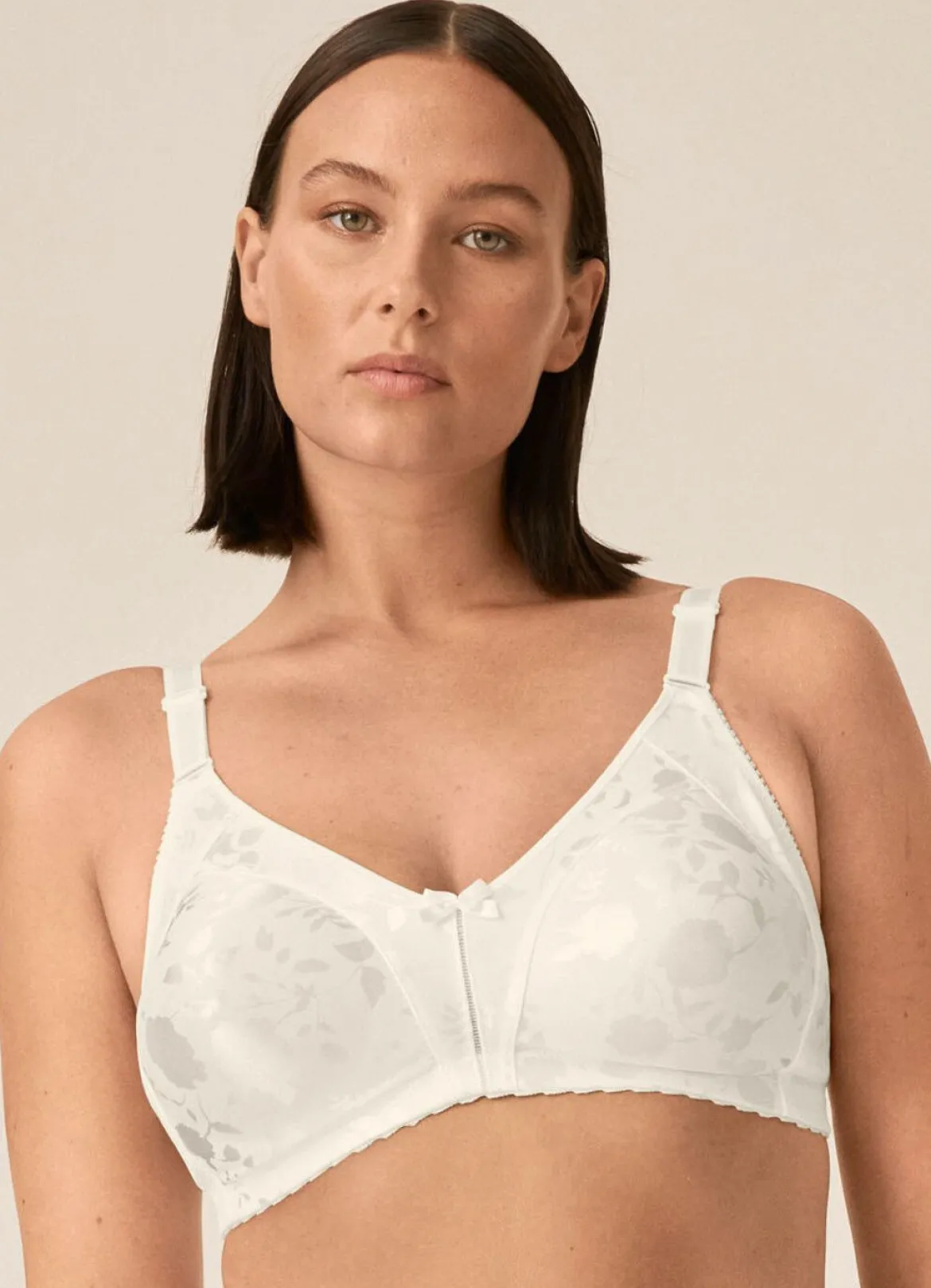 Naturana Minimizer-BH mit dezent glänzendem Floraldruck
