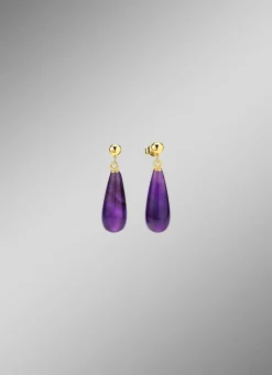 Ohrstecker aus Gold mit Amethyst