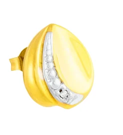 Ohrstecker in Bicolor mit Diamanten
