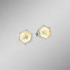 Ohrstecker in Bicolor mit 2 Brillanten und 60 Diamanten
