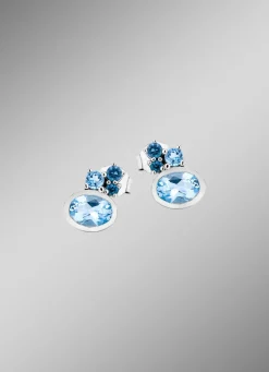Ohrstecker mit Blautopas (beh.)