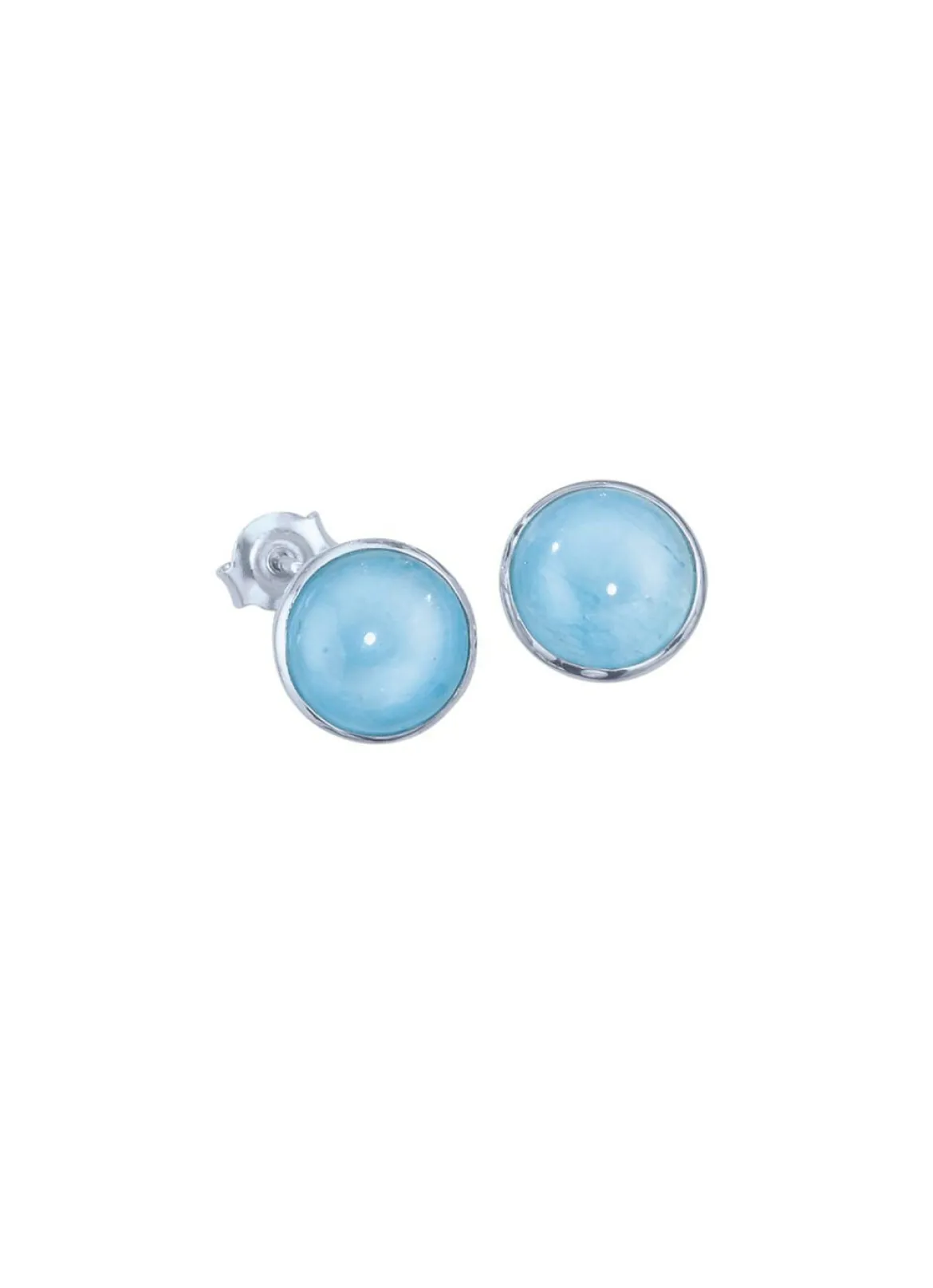 Ohrstecker mit echt Milky-Aquamarin