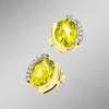 Ohrstecker mit echt Peridot und synth. Zirkonia