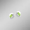 Ohrstecker mit echt Peridot und synth. Zirkonia