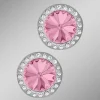 Ohrstecker mit Swarovski®-Kristallen in Pink