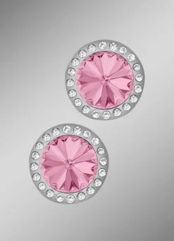 Ohrstecker mit Swarovski®-Kristallen in Pink