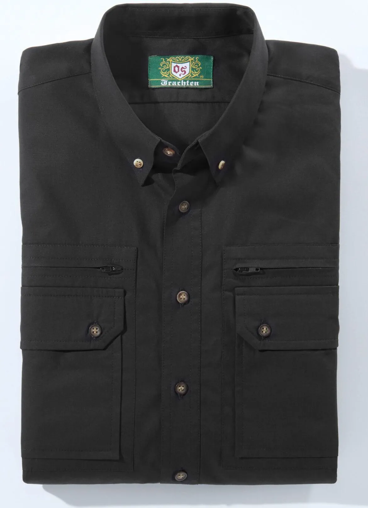 "OS-Trachten"-Hemd mit Button-Down-Kragen in 3 Farben