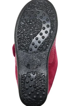 Pantoffel aus Elastik und Veloursmaterial