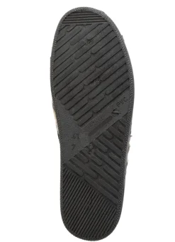 Pantoffel aus gemustertem Textilmaterial