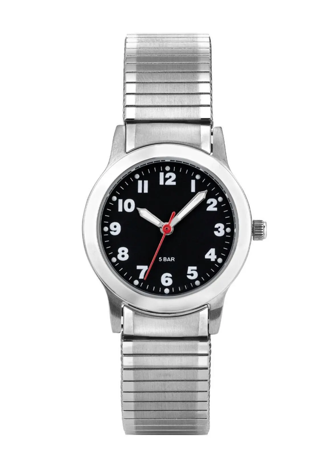 Para-Quartz-Damenuhr mit Edelstahlzugband