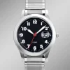 Para-Quartz-Herrenuhr mit Edelstahlzugband