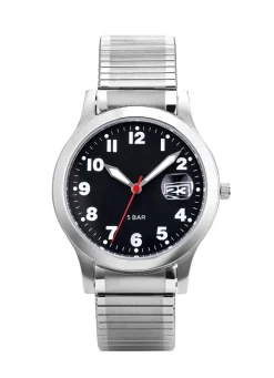Para-Quartz-Herrenuhr mit Edelstahlzugband