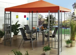 Pavillon mit Gestell aus pulverbeschichtetem Stahl