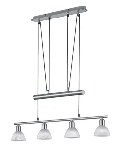 Pendelleuchte aus mattem Metall