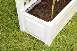Pflanzkasten mit Spalier aus robustem Kunststoff