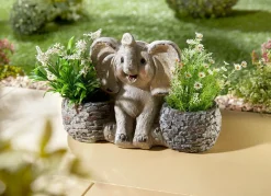 Pflanztopf Elefant aus Polyresin