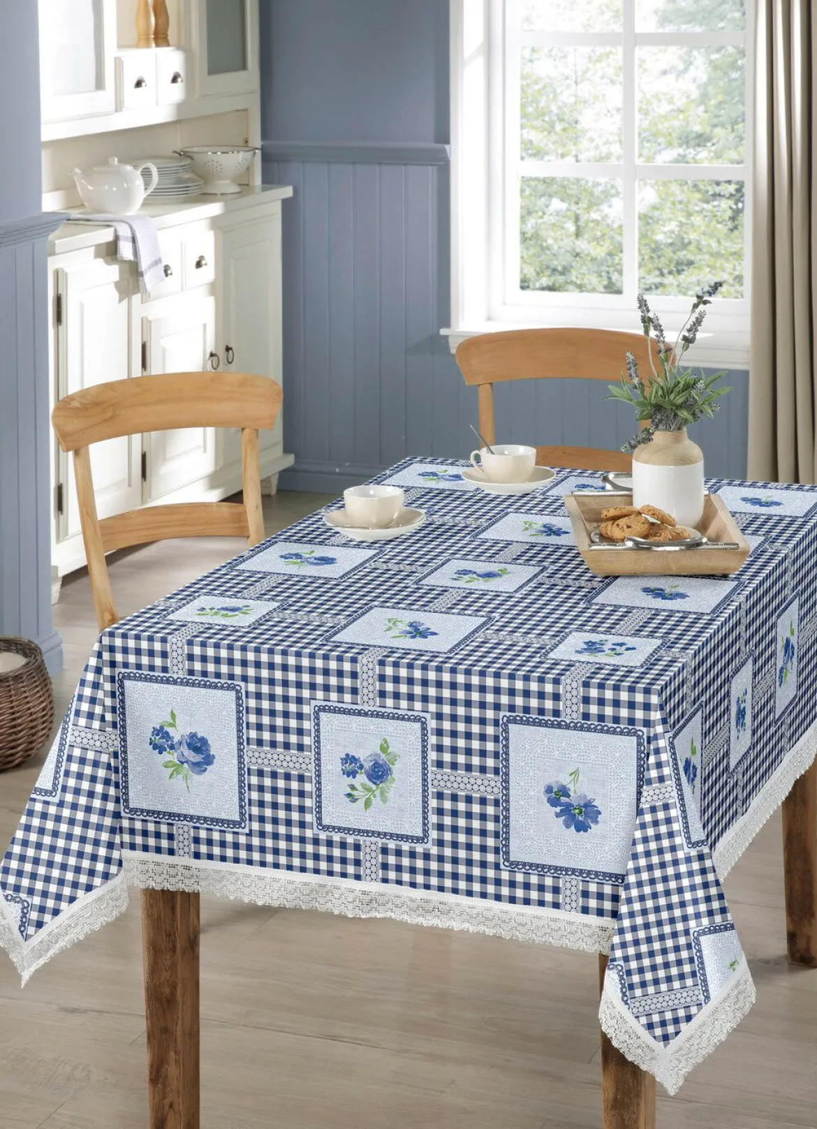 Pflegeleichte Wachstuch-Tischdecke