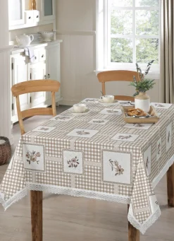 Pflegeleichte Wachstuch-Tischdecke
