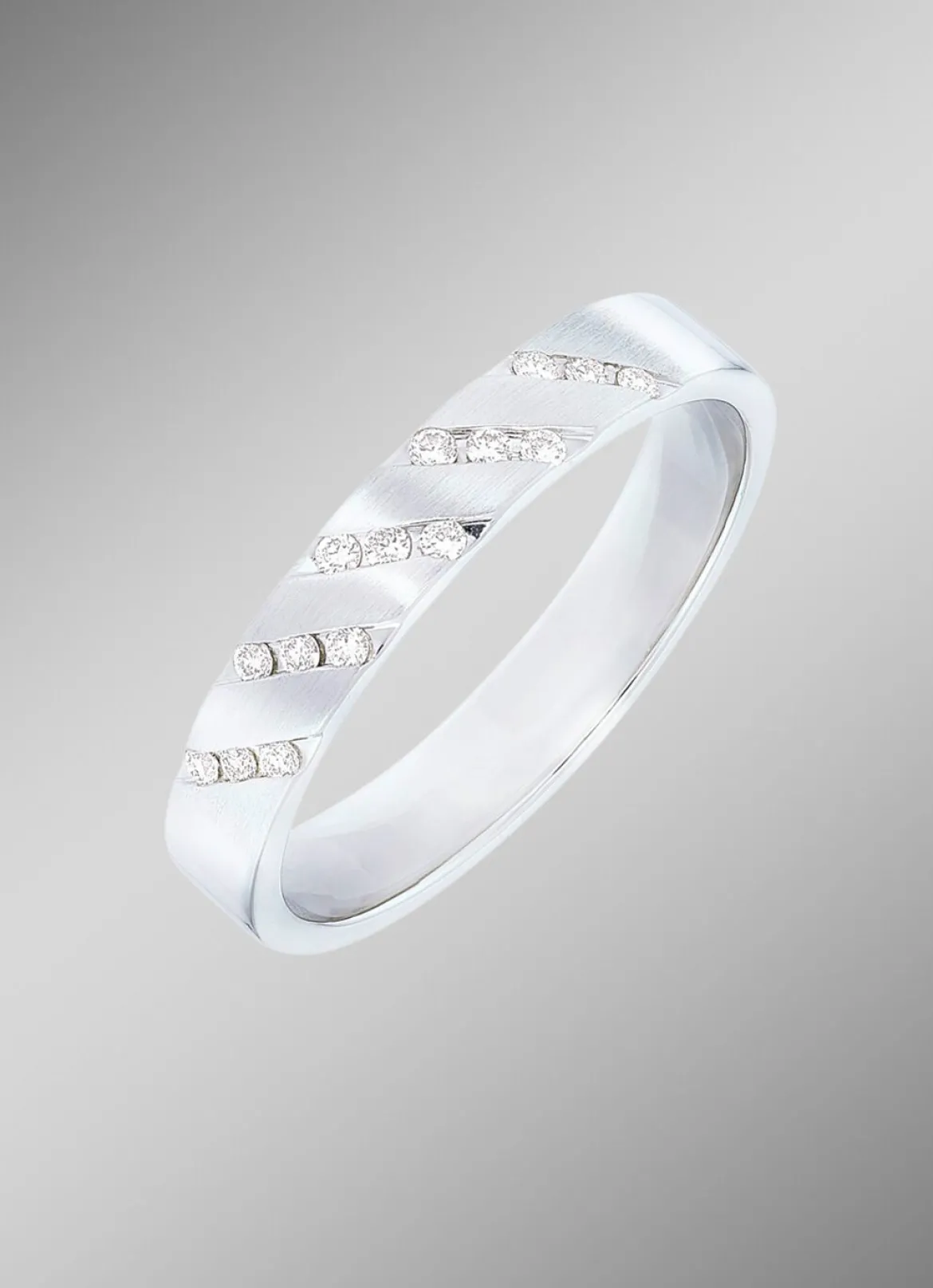 Platin Damenring mit Brillanten
