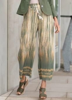 Plissee-Culotte mit geflochtenem Bindeband