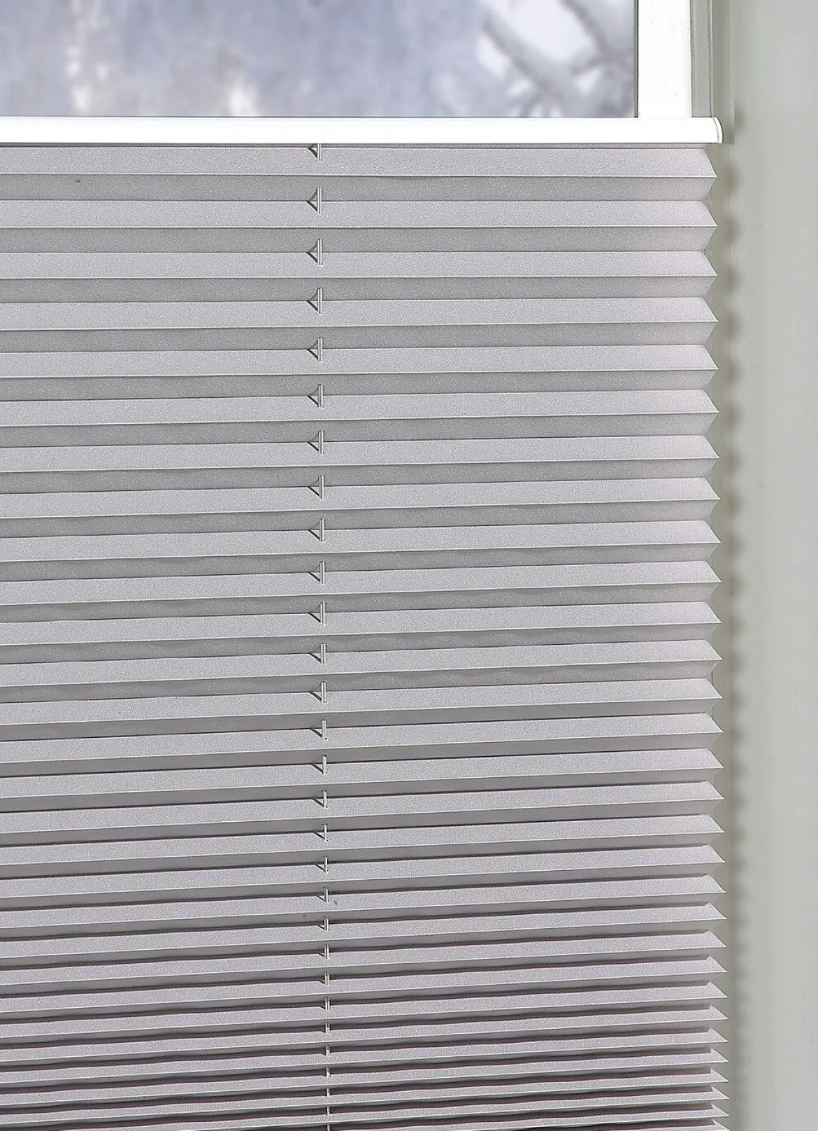 Plissee-Rollos für Montage am Fensterrahmen ohne Bohren