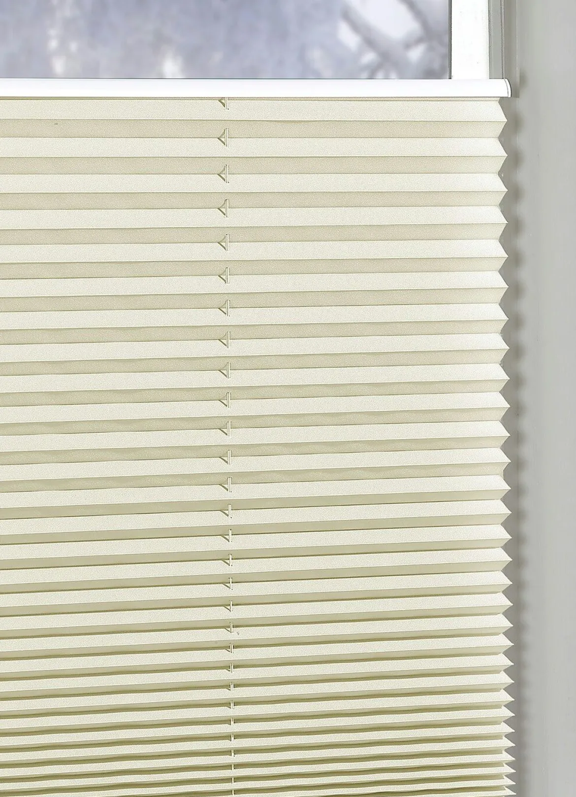 Plissee-Rollos für Montage am Fensterrahmen ohne Bohren