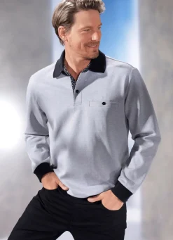 Poloshirt mit Kontrastblende