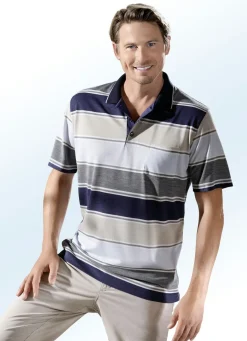 Poloshirt mit kurzer Knopfleiste