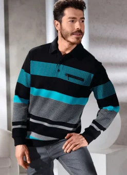 Poloshirt mit kurzer Knopfleiste