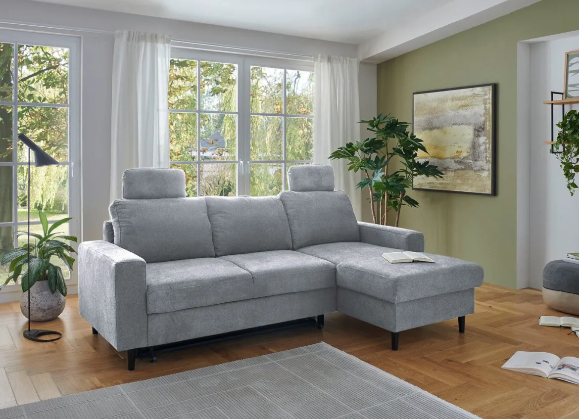 Polsterecke mit Bettfunktion und Longchair