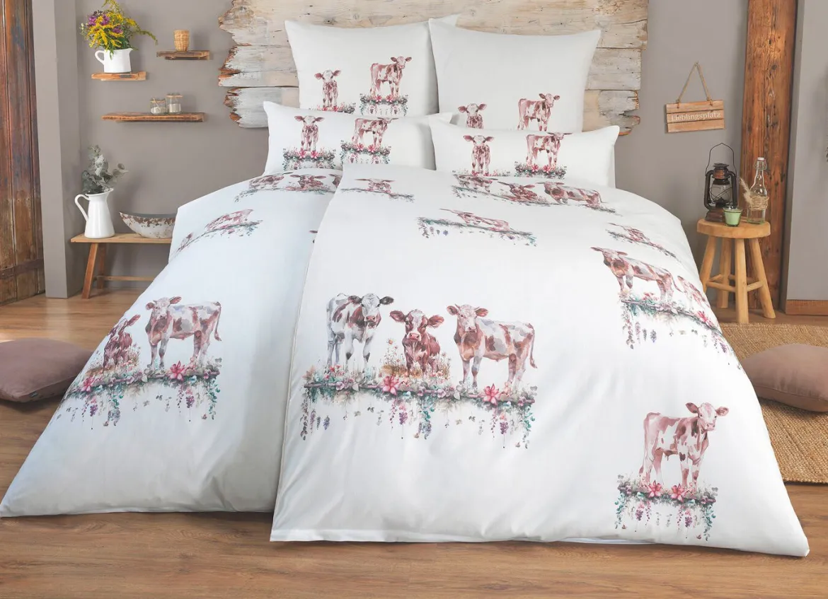 Polycotton-Bettwäsche-Garnitur mit Reißverschluss