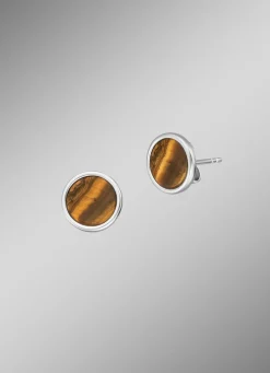 Powerful Stone Ohrstecker mit Tigerauge