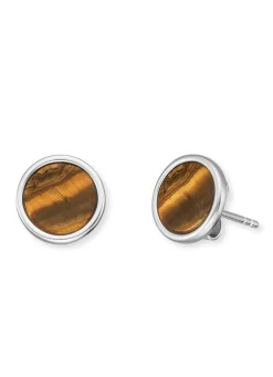 Powerful Stone Ohrstecker mit Tigerauge