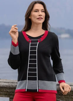 Pullover in Doppel-Optik