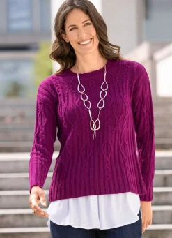 Pullover in Strukturmix