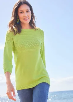 Pullover in Strukturmustermix