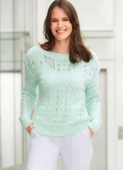 Pullover mit edlem glänzendem Paillettengarn