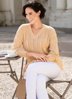Pullover mit edlen Glitzerakzenten