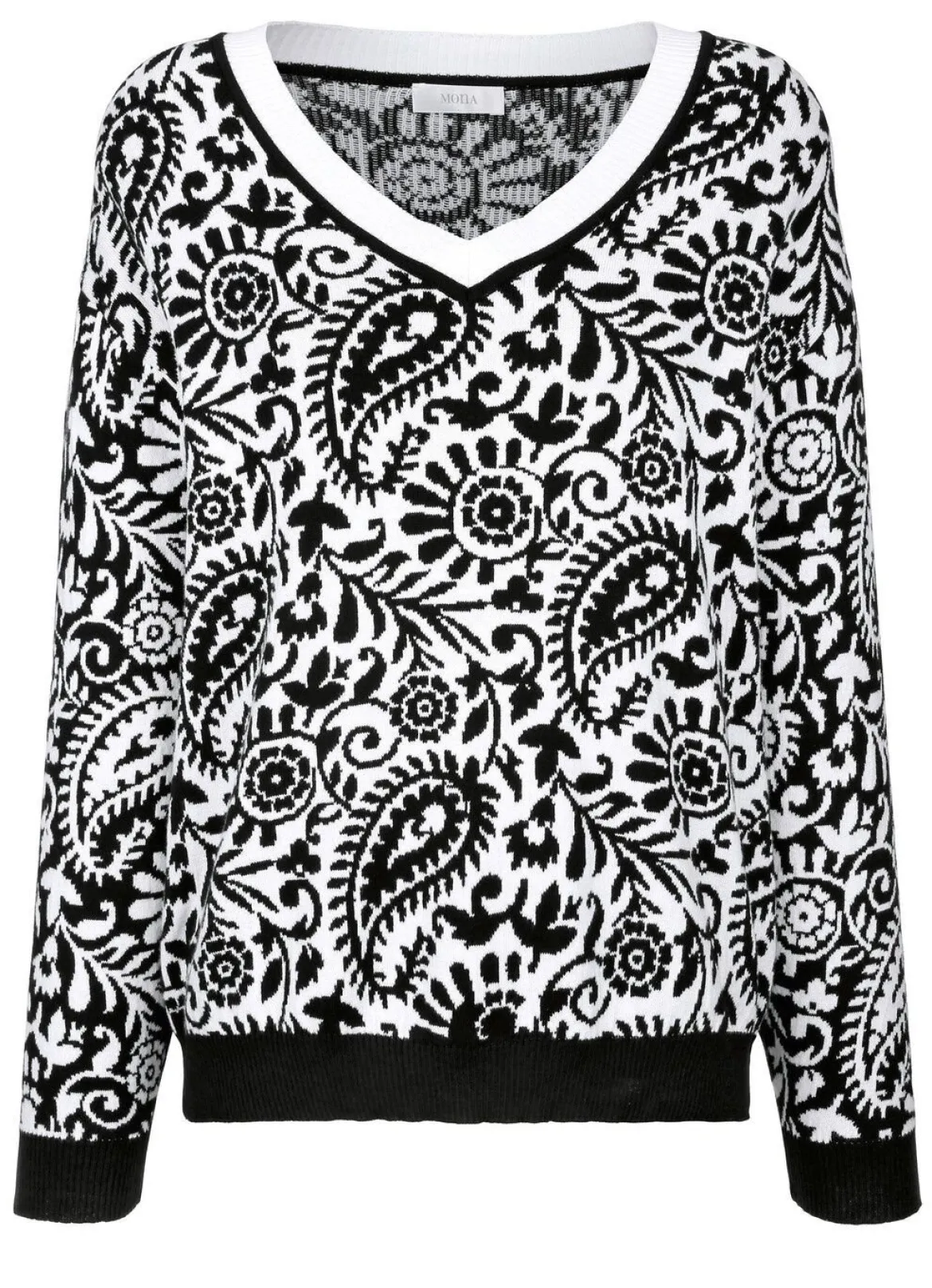 Pullover mit Kontrastabschlüssen
