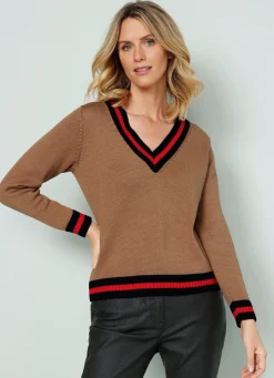 Pullover mit Kontrastringeln