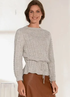 Pullover mit Kordelzug in der Taille