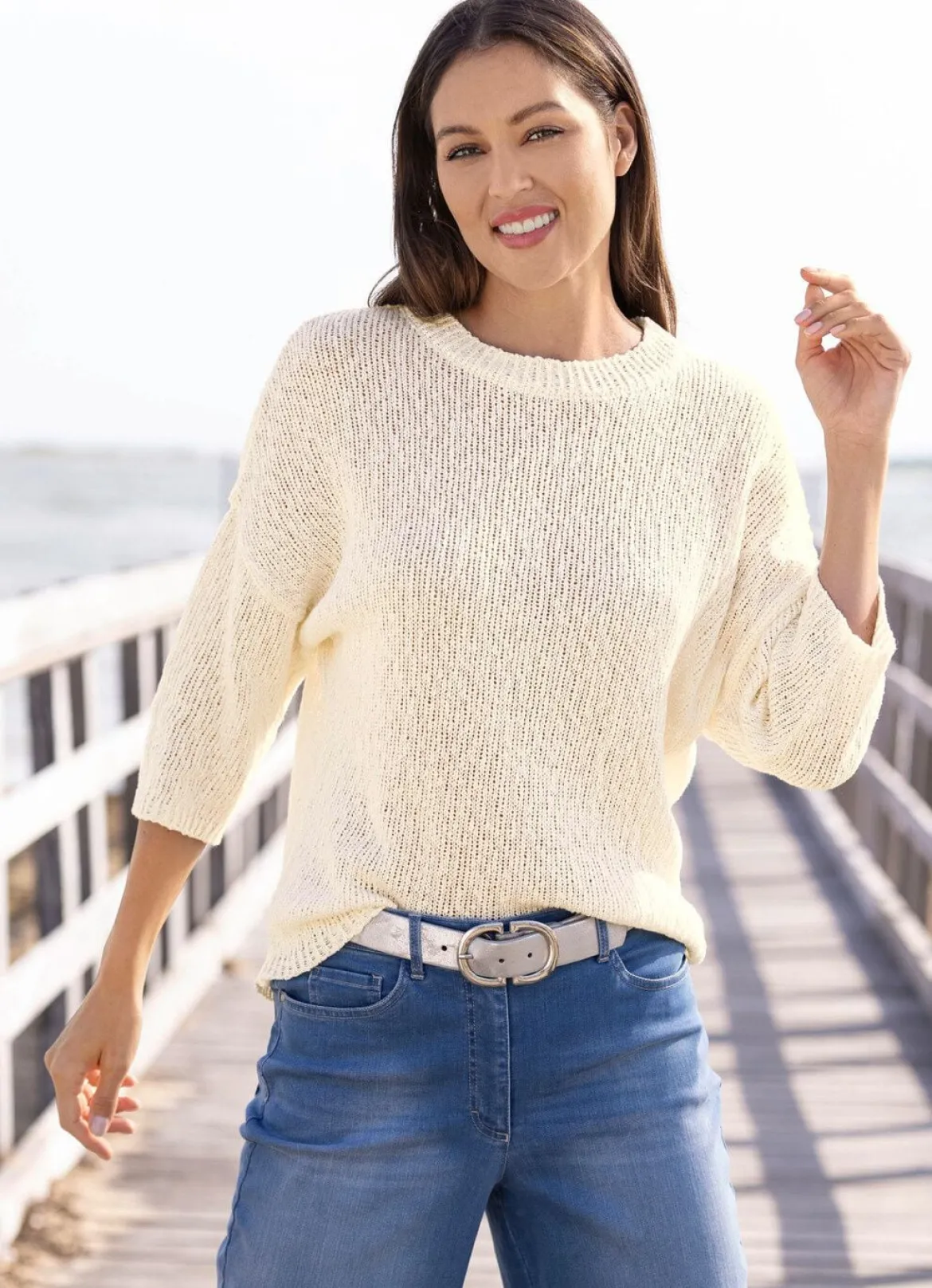 Pullover mit Leinen
