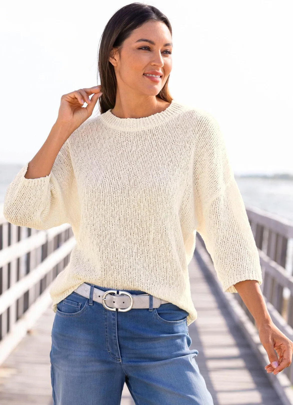 Pullover mit Leinen