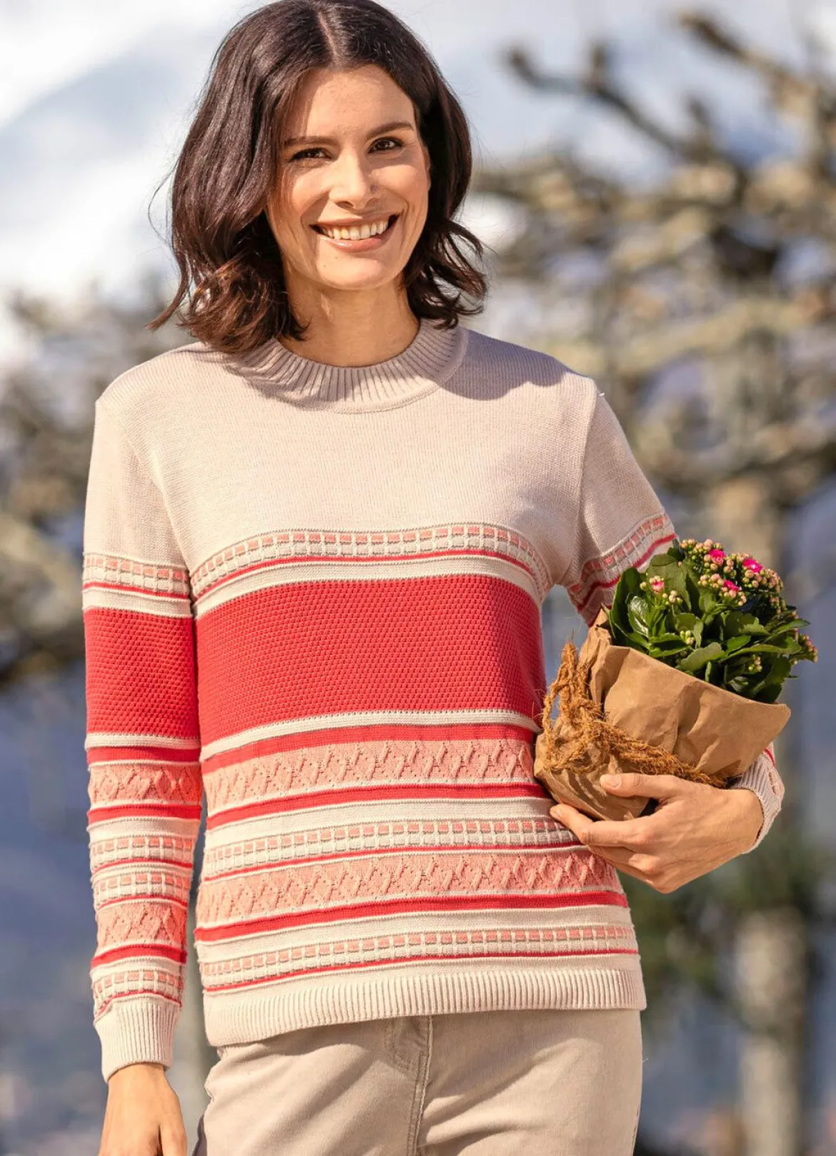 Pullover mit Ringeldessin