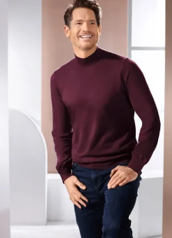 Pullover mit Stehkragen in 4 Farben