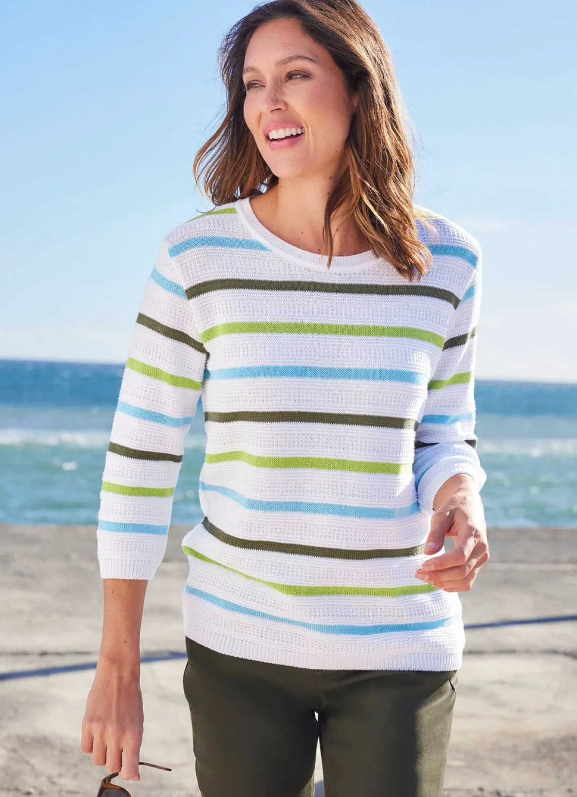 Pullover mit Strukturmuster im Mix