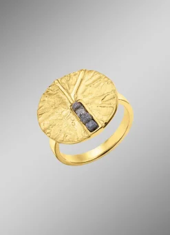 Pure Eleganz:Damenring mit 4 Roh-Diamanten