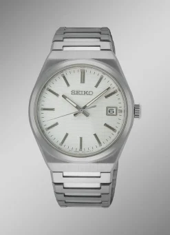 Quarz-Herrenuhr mit Edelstahlbandgehäuse